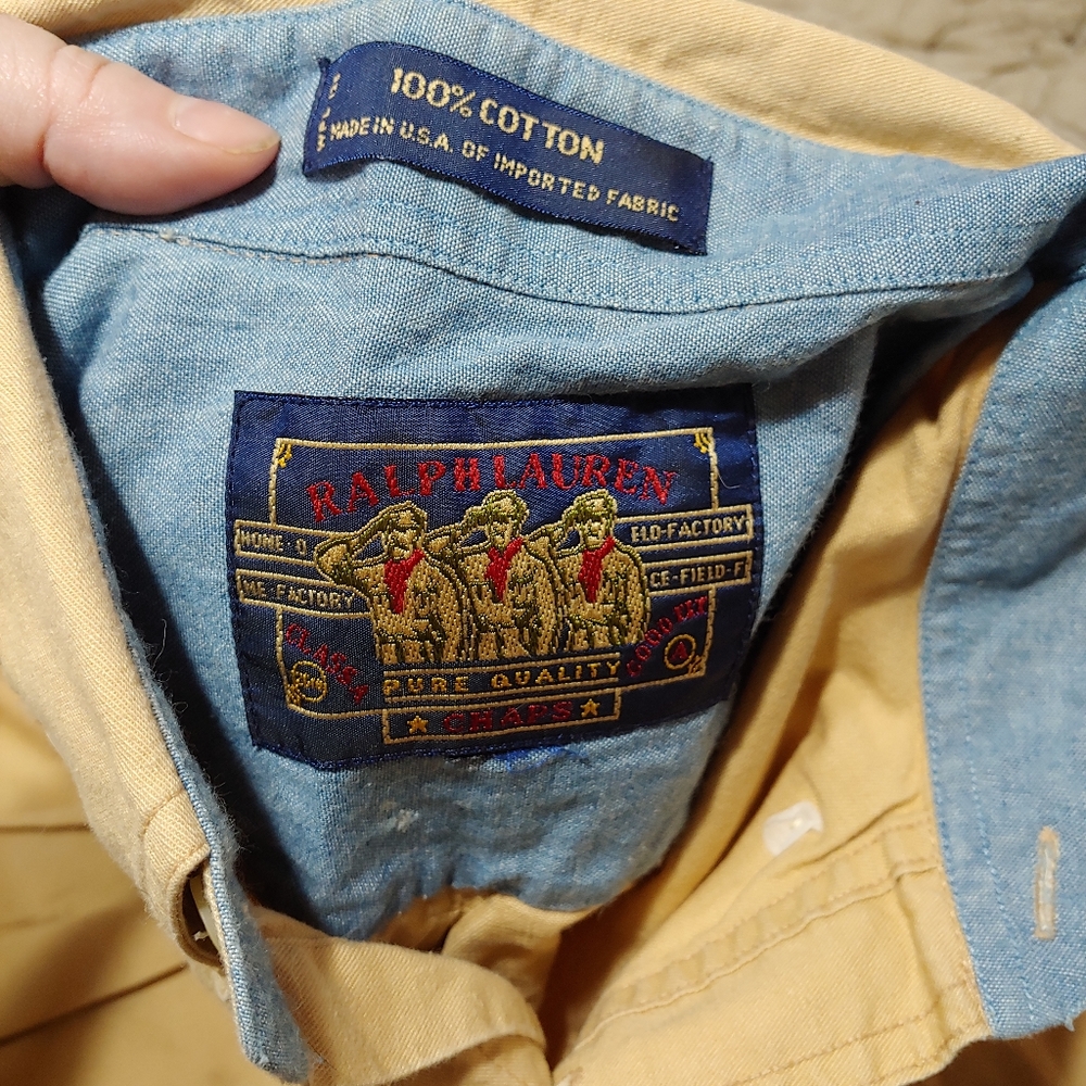 Chaps Ralph Lauren Sz Lg "Cowboy" Shirt - Picture 3 of 6